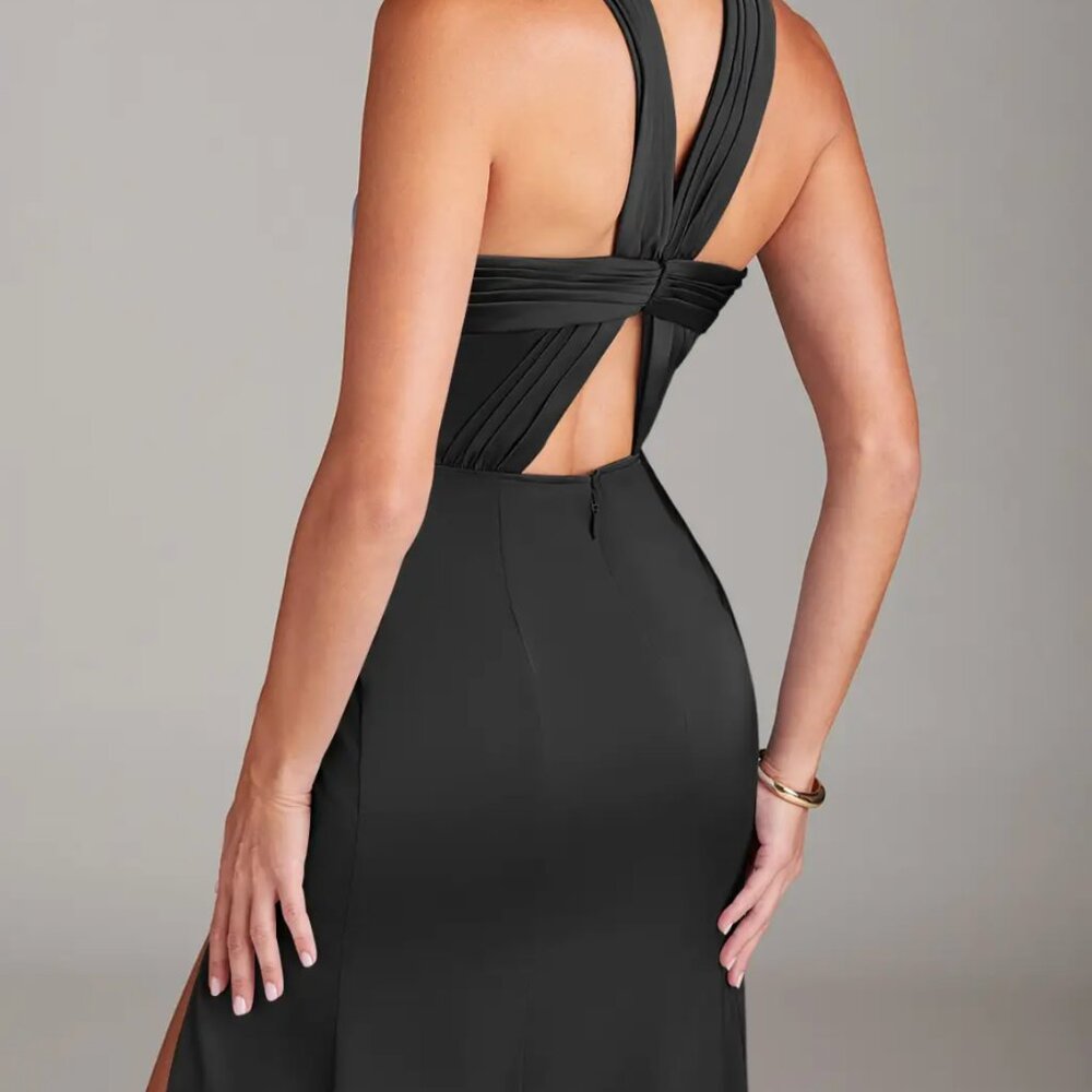 Azazie Rue Dress in Cabernet - Picture 2 of 2